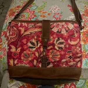 Myra shoulder bag black and pink